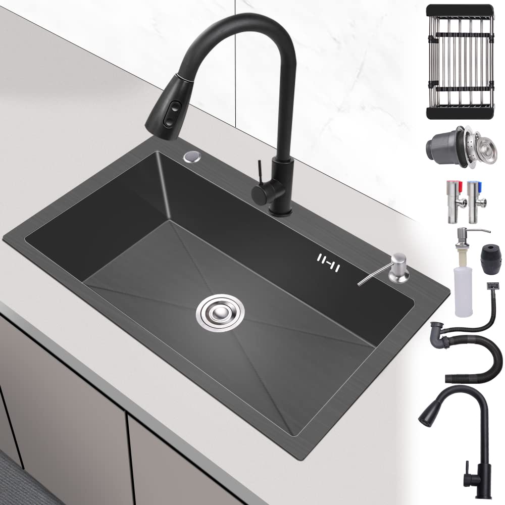 Buy 304 Stainless Steel Sink, Kitchen Sink, Nano Coating, Black 304