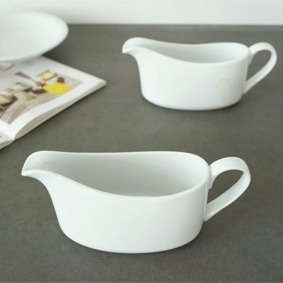 Salsiera Perfetta per Salse Secchiello for Salsa in Ceramica, Ristorante Occidentale, Secchio for for Bistecca, Pentola for, Salsiera Ristoranti E Feste(20x8.5cm)