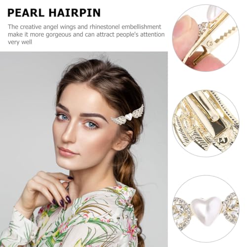 Pinza para cabello diseño ala de ángel con detalles miniatura 2