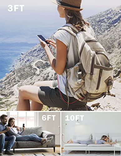 Hoinzn Usb C Cable[2-Pack,6Ft], 3A Type C Fast Charging Cord Durable Braided Compatible With Samsung Galaxy A20 A50 A51 A71, S20 S10 S9 S8 Plus Android Cell Phone Charger Cable Red #TOP1