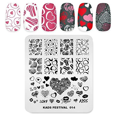 KADS Valentine's Day Nail Art Stamping Plate Cover