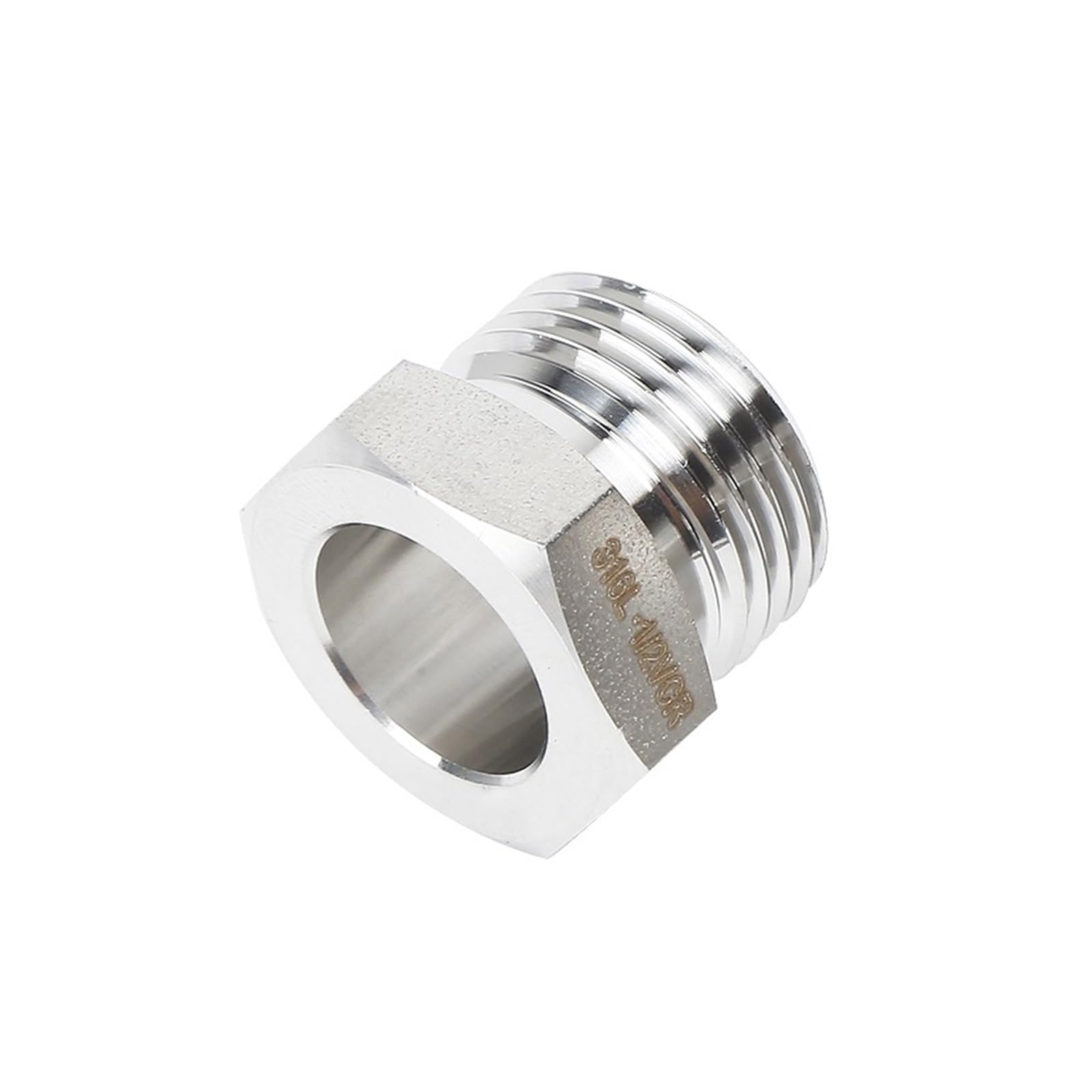 ZHGUIMING Juego de cinco piezas de tuerca VCR importada, junta de soldadura de tubería VCR de 1/4, junta de VCR de 1/2, varilla corta VCR 316(1inch,Short Rod)