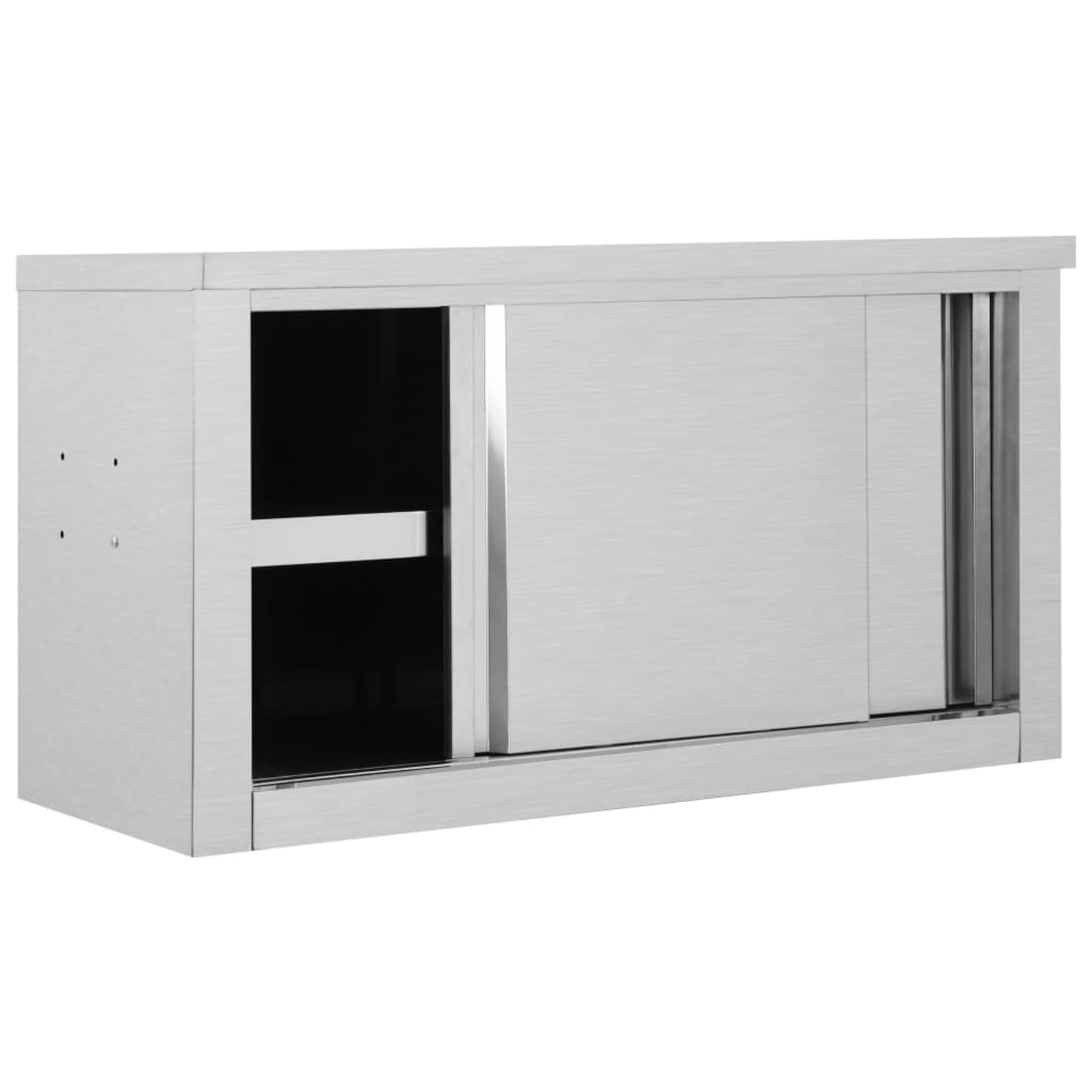 Gecheer Armadio da parete con ante scorrevoli, 90 × 40 × 50 cm, in acciaio inox, per utensili da