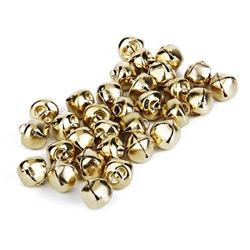 100 PCS Petites Clochettes Grelots en Métal Jingle Bells pour Noël/Décoration