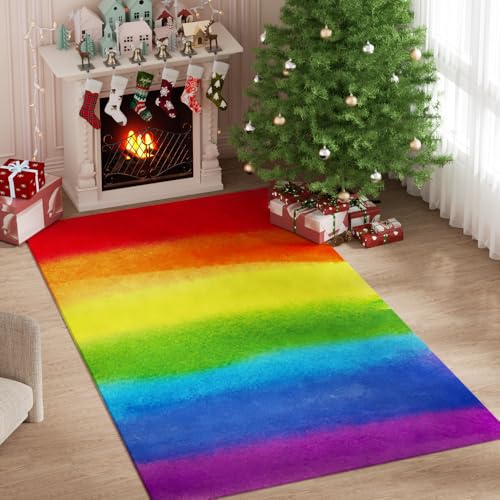 Tapete decorativo 4' x 6' ultra suave de lana sintética miniatura 3