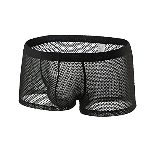 WhOpro Dessous Lehrerin Briefs Unterwäsche Herren Boxer Mesh-Unterhose Extrem Sexy Dessous (Black, XXL)