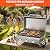 ONLYFIRE GRILLS Tabletop Gas Griddle with Foldable Legs, Portable 3-Burner Propane Gas Grill Griddle Flat Top for Outdoor Cooking Patio Barbecue Camping Tailgating RV BBQ, Stainless Steel, GS309V