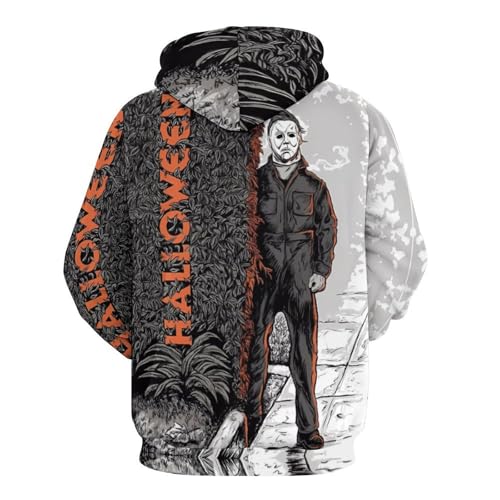 ZHANGXM Athletic All-Print Pullover Halloween Michael Myers 3D Printing Hoodie Sweatshirts Adult Men Casual Streetwear2