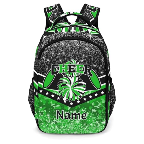 Cheer Bag Cheerleading School Backpack Shoulders Bookbag for Training Competition(Green)