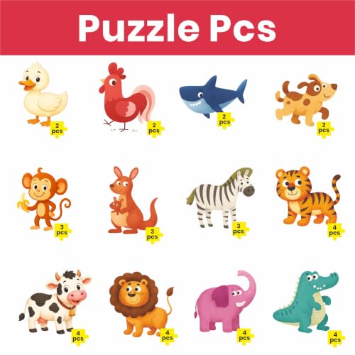 Image of Webby Wild Animals Level Up Jigsaw Puzzles for Kids