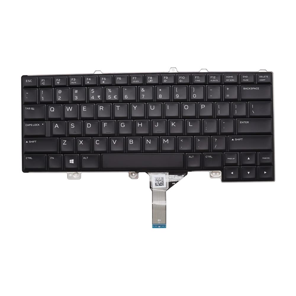 eseegoo New Replacement Keyboard for Dell Alienware 13 R3 15 R3 0HH53H HH53H NSK-ED0BC 1D PK131Q71A01 PK131Q72A00 0XJYDD XJYDD Backlit Keyboard US