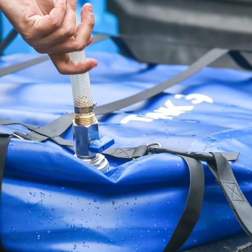 Image of TPU Water Storage Bladder, 60 Gallon Portable RV Fresh Water Tank, Food Grade BPA Free Collapsible Flexible Container for Drinking, Camping, Irrigation & Emergency-Hurricane, Drought, Fire (3 /4 inch GHT)