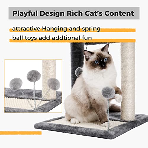 Rascador para gatos con túnel plegable y cama miniatura 4