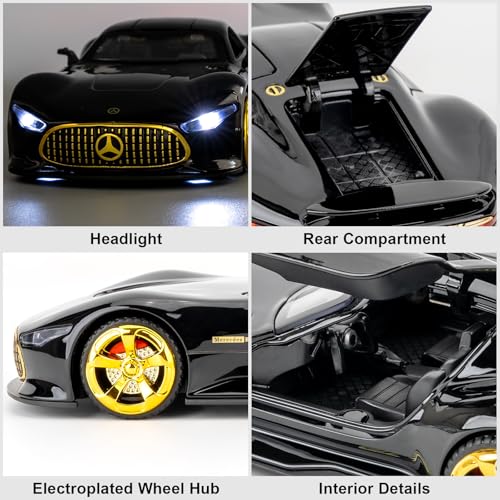 Auto a escala 1:32 AMG GT Vision con luces y sonido miniatura 7