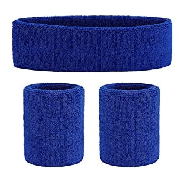 WRISTBAND & HEADBAND SET Tennis Terry Towelling Cotton Sweat Band Team Gym - Sky Blue | BIG W WRISTBAND & HEADBAND SET Tennis Terry Towelling Cotton Sweat Band Team Gym - Sky Blue | BIG W