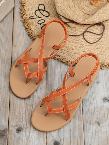 Women's Fashionable Plain Color Toe Thong Sandals Bohemian Slippers Boho Style Casual Hollow Out Design Slip on Popular 2025 Summer Anti-slip Strappy Beach Walking Shoes Vacation Wear Trendy Footwear2