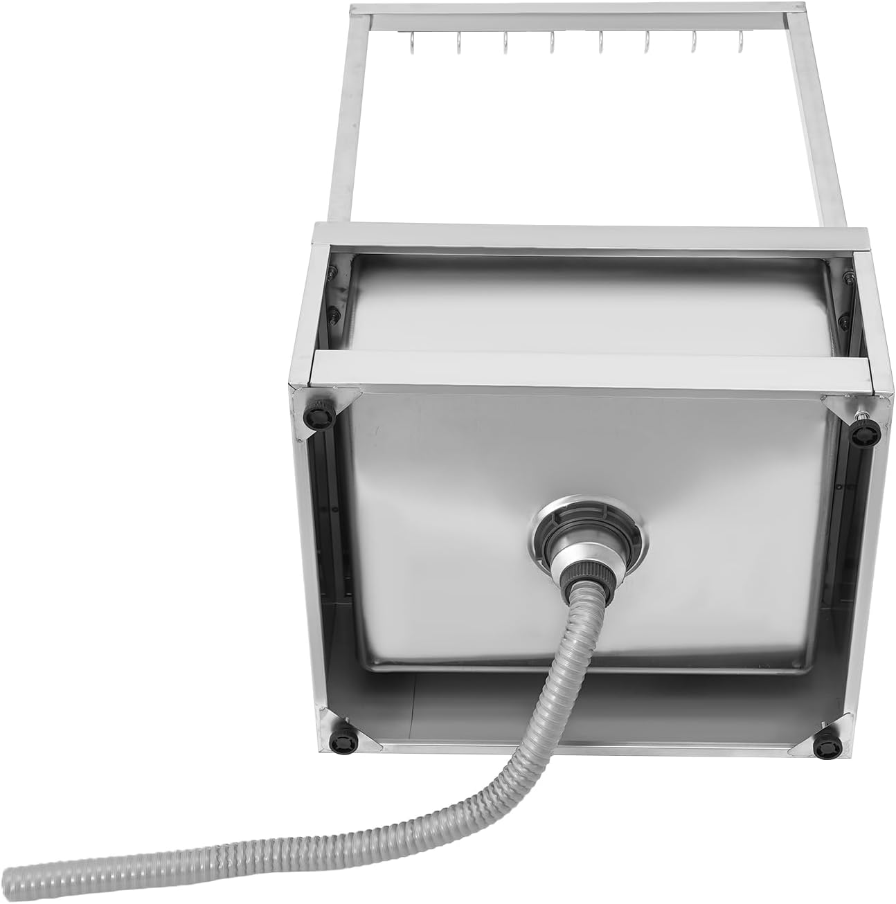 Stainless Steel Floor Mop Sink, 21.6in Freestanding Mop Sink With Cleaning Tool Rack, Commercial Floor Sinks Utility Mop Basin, Anti-Splash Design For Kitchen, Garage, Restaurant.