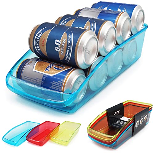 3 Pack, Organizador nevera, Organizador frigorífico, Organizador latas nevera, Organizadores nevera, Dispensador latas...