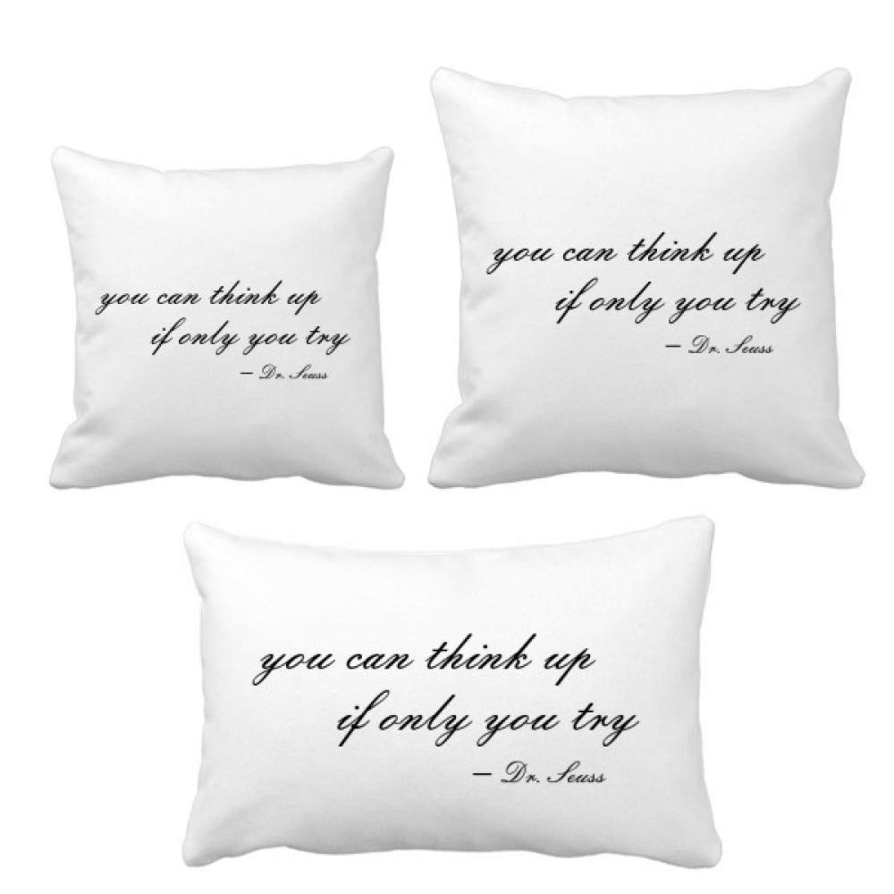 Housse de coussin pour canapé parure de coussin de salon carrée avec message positif
