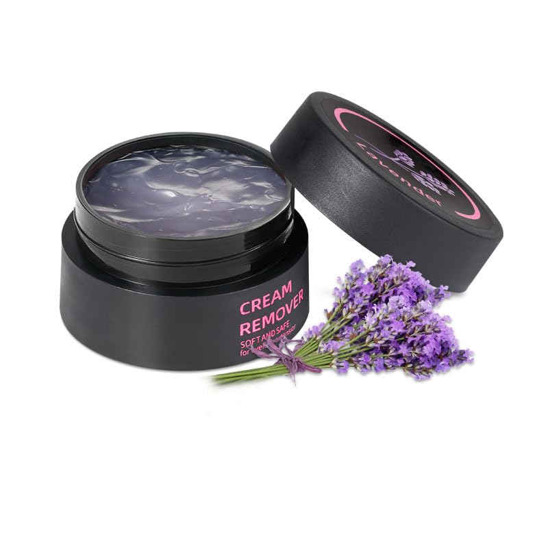 Crema Removedora para Extensiones de Pestañas 5g,Desmaquillante Suave sin Irritación Ocular,Sabor a lavanda CHRONTIER