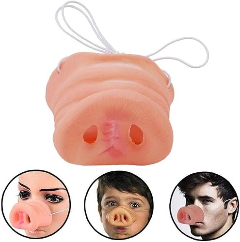 Miniatura 3 de Froiny Lindo disfraz de máscara de hocico de nariz de cerdo de goma para Halloween con banda elástica para fiesta temática de máscara, accesorios de