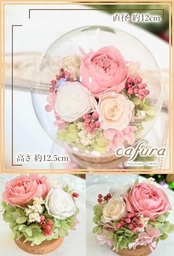 プリザーブドフラワー ガラスドーム ラズベリー ピンクのバラ 御祝 誕生日 記念品 名入れ 送別 退職 お供え お悔やみ 出産 内祝い 還暦 古希 傘寿 米寿 卒寿 ブリザードフラワー ガラスドーム 結婚 還暦 祝い お祝い 贈り物 卒業 ブリザーブド (ラズベリー) [4]