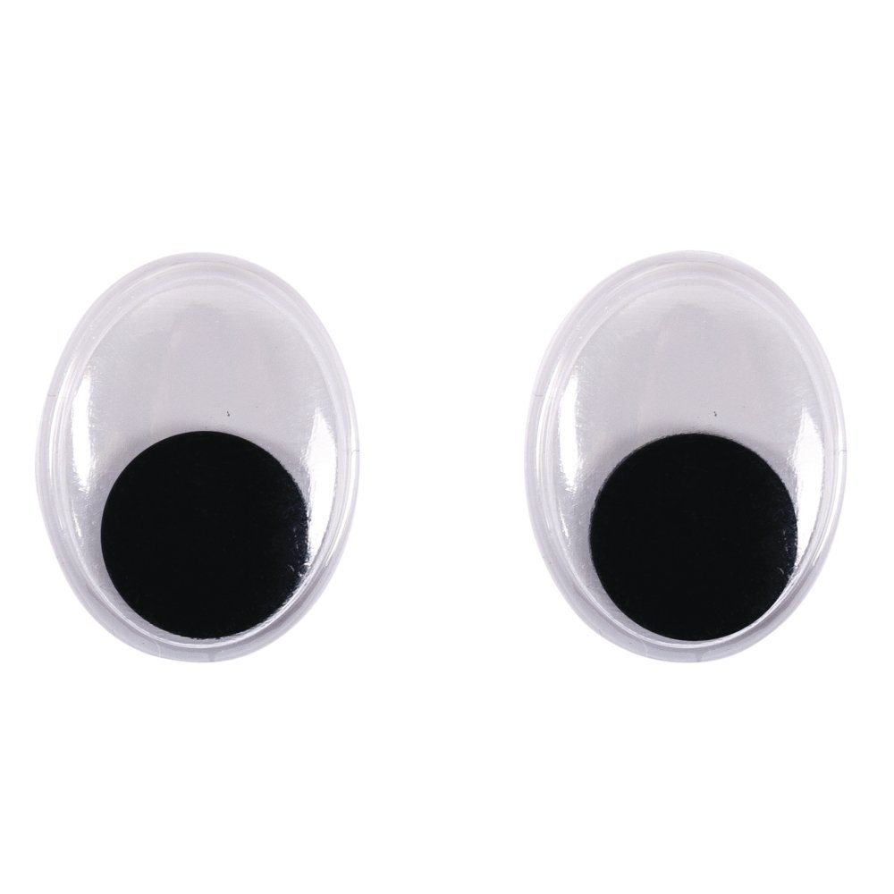 Occhi Oscillanti In Plastica Da Incollare Rayher - Ø 18 Mm Ovale, Confezione Da 10 Pezzi, Per Lavoretti Fai Da Te