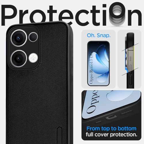 Image of Jkobi Silicone Back Cover Case for Oppo Reno13 5G | Oppo Reno 13 5G (Textured Grip Design | Camera Protetion | Slim and Light Weight | Soft Touch and Feel | Black)