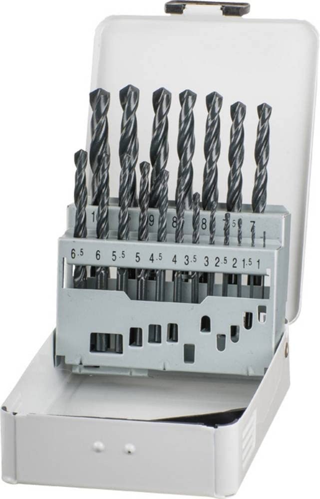 kwb HSS Metallbohrer-Satz – Bohrer-Set, 19-teilig, Ø 1 bis 10 mm (Steigung 0,5 mm) in Metall-Kassette