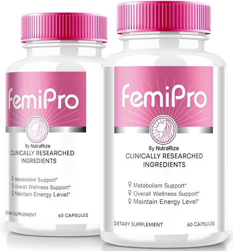 NutraRize (2 Pack) FemiPro Capsules, Premium Formula for Urinary Heath Support, All-Natural Supplement for Control and Overall Health, Femi Pro Reviews (120 Capsules)