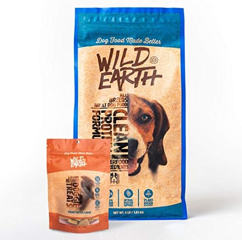 Amazon Com Wild Earth Healthy High Protein Formula Dry Dog Food And Peanut Butter Clean Protein Dog Treats Bundle Pet Supplies