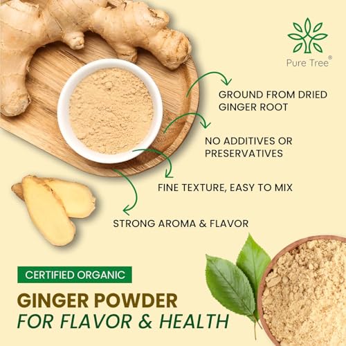 Image of Pure Tree Certified Organic Adrak Powder | 100 g | Sonti Dry Sonth Powder - Saunth | Allam Powder Ginger Powder For Cooking | Gluten Free Sukku Podi