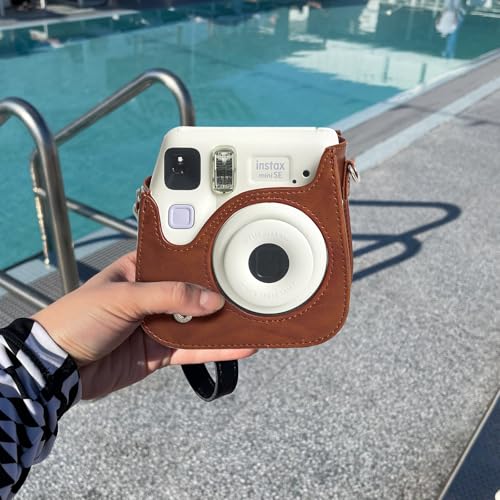 Funda para Cámara Mini SE de Fujifilm Instax, Marrón miniatura 5