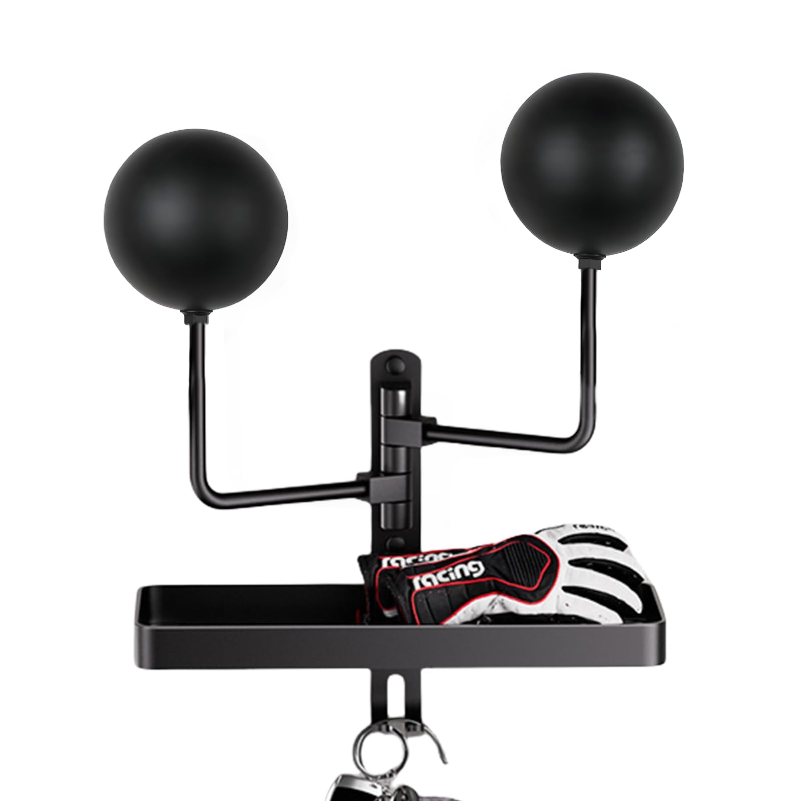 Portacaschi per Moto - Porta Casco Moto da Parete,Multifunzione Portacasco da Parete Moto, Spherical Porta Casco 180°, Non C'È Bisogno di Fare Buchi,con Ganci, per Caschi da Moto,Cappelli, Parrucche