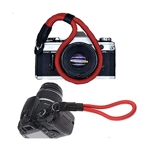 Kamera Nylon Handge Lenk Band Handgelenk Kamera Gurt Kamera Handschlaufe Kamera Verstellbare Hand Schlaufe Kamera Roter Riemen Geflochtenes Trageband Kameras für Canon Sony fujifilm Olympus Leica – Bild 8