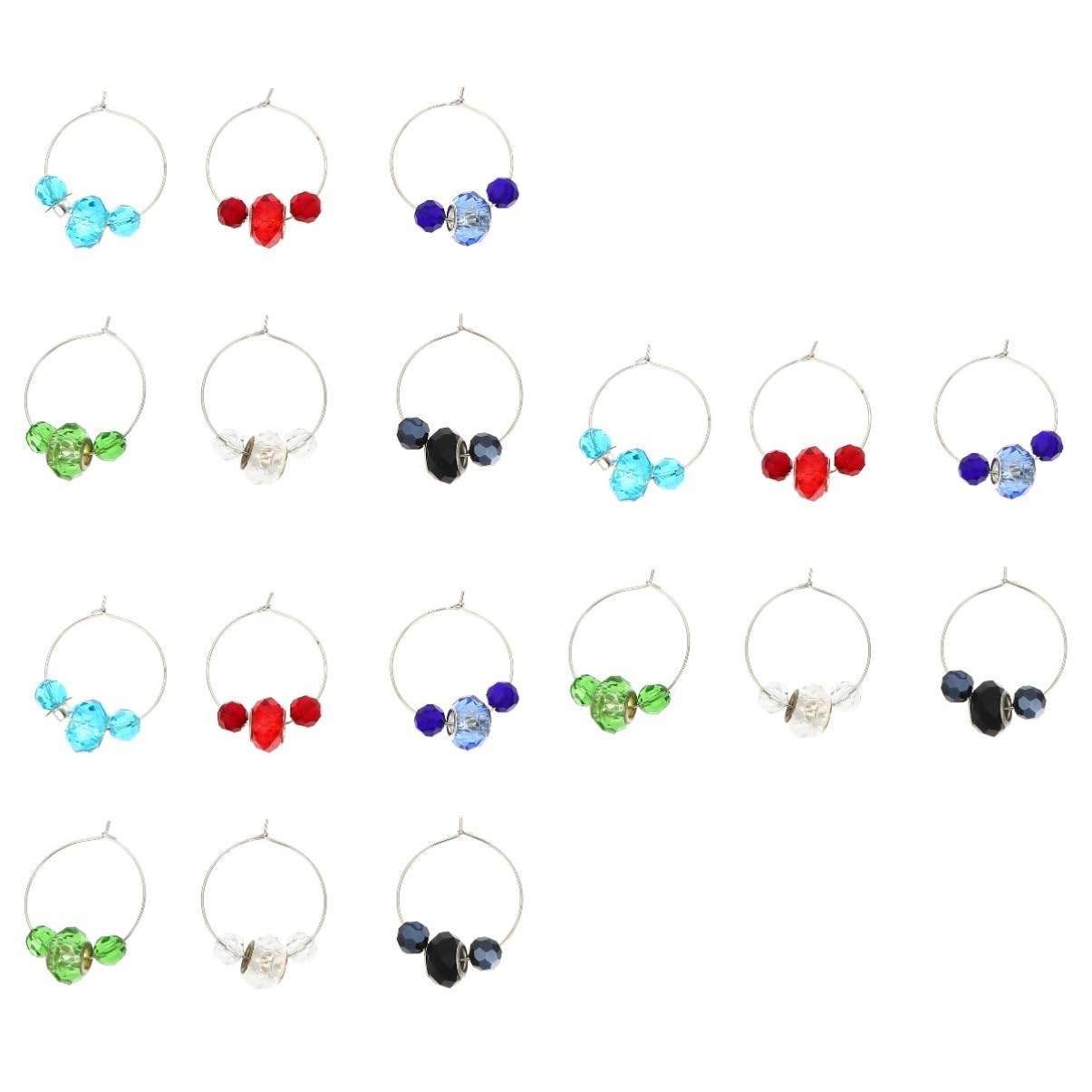 MAGICLULU 18stücke Beads Weincharms Bunte Weinglasmarkierer Für Partys Hochzeiten Feiern Praktische Identifikationsringe Für Wein Und Cocktailgläser Einzigartige Glasdekoration