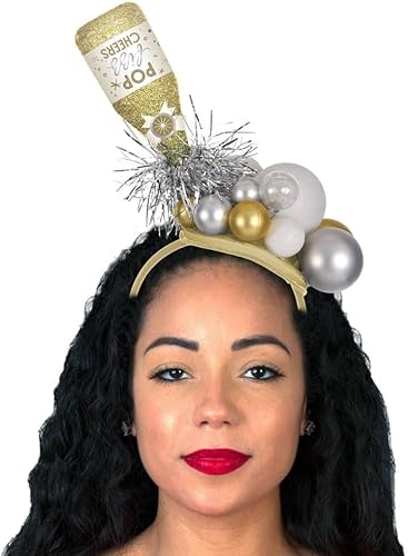 Miniatura 4 de Bottle & Bubbles - Diadema con purpurina, 7.75 x 7 pulgadas, plástico, paquete de 1