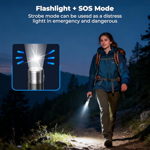 AsFrost Flashlight Camping Lights 2in-1, 180Flip Dual Lamp 8-Mode LED Bright Weird Cool - image 6