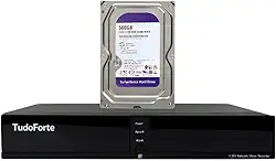 Kit DVR Gravador de Vídeo Tudo Forte TFHDX 3308 8 Canais com Detecção de Movimento + HD 500GB