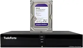 Kit DVR Gravador de Vídeo Tudo Forte TFHDX 3304 4 Canais com Detecção de Movimento + HD 500GB