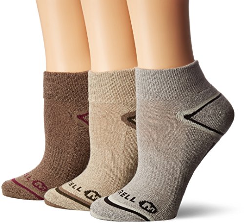Image of Merrell Men's and Women's Wool Everyday Hiking Socks - 3 Pair Pack - Cushion Arch Support & Moisture Wicking
