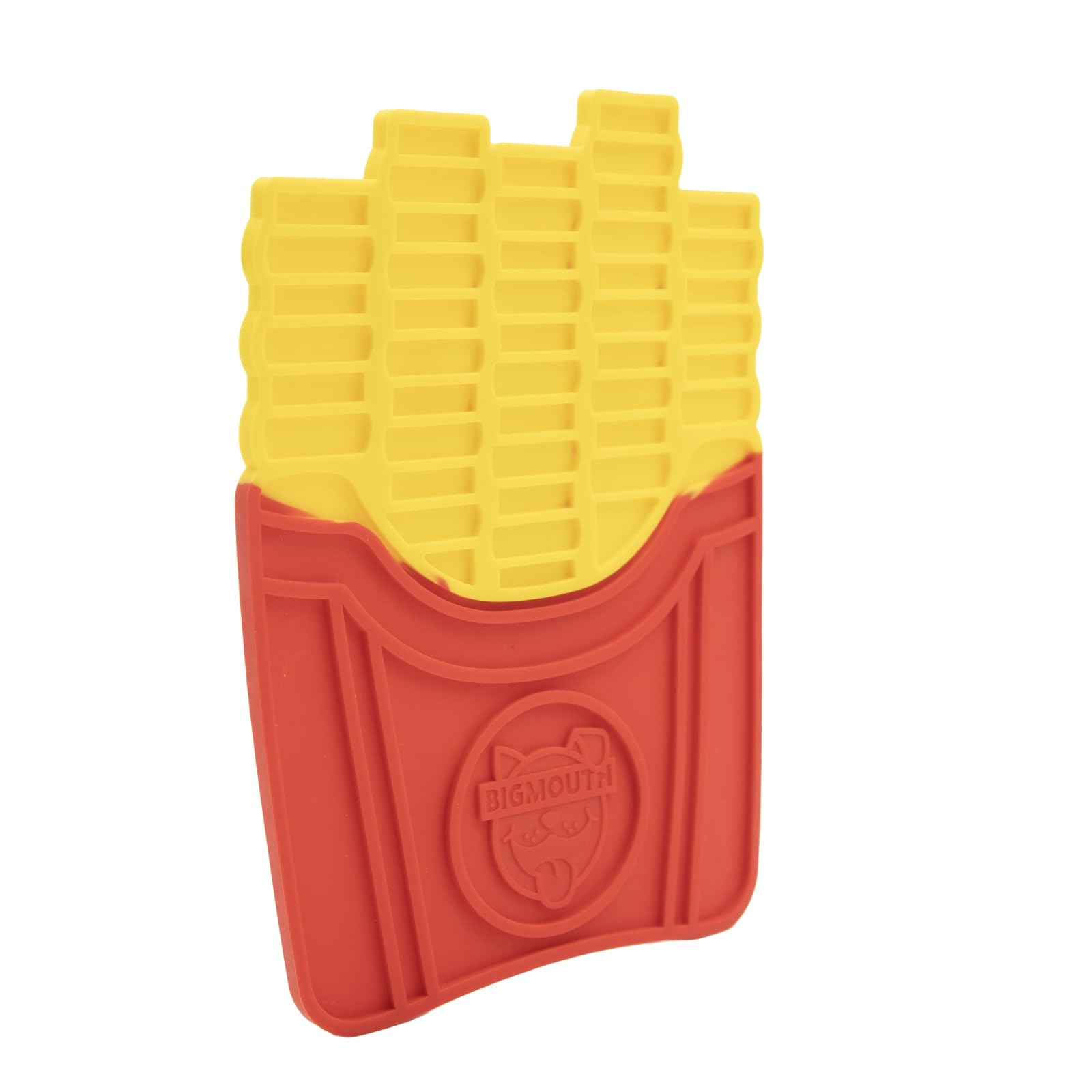 BigMouth French Fries Silicone Lick Mat for Dogs and Cats, Slow Feeder Enrichment Pad, Dishwasher Safe Anxiety Relief Toy