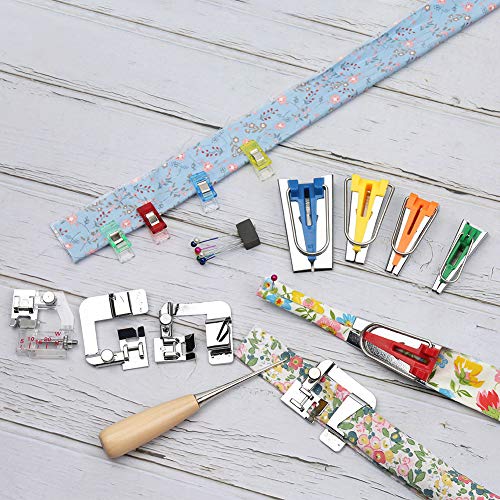 Lunarm MJY-0025 Bias Tape Tool Kit With Instruction, 5 Sizes Bias Tape Maker  thumb #2
