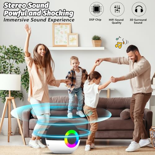 goopow Mini Karaoke Machine Speaker for Kids Adults, Portable Bluetooth Microphone Song Toys with LED Light, Best Chritmas Birthday Festival Gift for 3 4 5 6 7 8+ Year Old Girls Boys (Black-2 Mic) - Image 2
