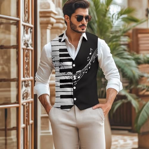 Men's Blazer Suit Vest Slim Fit Casual Business Jacket Formal Dress Waistcoat Button Vest Slim Fit2