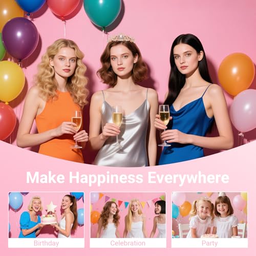 Birthday Tiara and Crown with Sash, Birthday Tiara for Women Party (Rose)