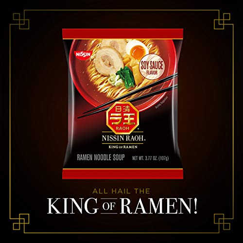 Nissin RAOH Ramen Noodle Soup, Soy Sauce, 3.77 Ounce (Pack of 6) - Image 4