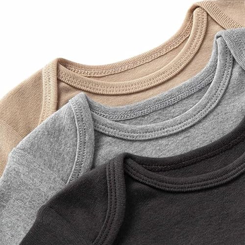 Image of Burt's Bees Baby Baby Bodysuits, 3-Pack Long & Short-Sleeve One-Pieces, 100% Organic Cotton
