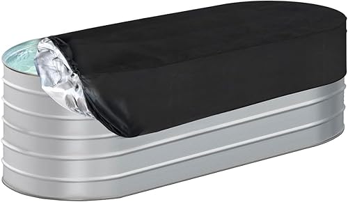 Miniatura 1 de Waterpoof - Cubierta ovalada para piscina rubermaid para canaleta de caballo, cubierta de tanque de agua para granja, cubierta de tanque de hielo al