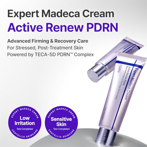 Image of CENTELLIAN 24 Madeca Cream Time Reverse & Active Renew PDRN Duo (2 x 1.69 fl oz) - Firming, Wrinkle care, Elasticity & Hydration with Centella, TECA PDRN & Hyaluronic Acid, Korean moisturizer